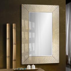 Hermes Espejo 80x120x1,6cm - Espejo plata, pan oro, negro