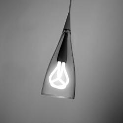 Nite 1 Lámpara Colgante E27 1x70w- Cristal gris