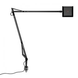 Kelvin Edge Sobremesa con soporte de mesa cable visto FLAT PANEL 8W - Negro brillante