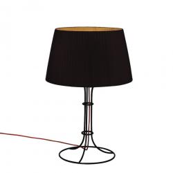 Naomi Table Lamp Large Ø45 E27 205W cable Black lampshade black