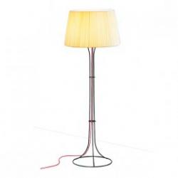 Naomi lámpara of Floor Lamp E27 205W cable Black lampshade Beige