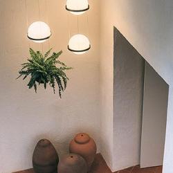 Palma Lámpara Colgante 1 x LED- Lacado blanco mate