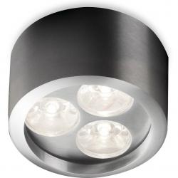 Alu Minisoffito Rotonda 3 LED Alluminio