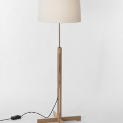 Fad (Solo Structure) Lampe Lampadaire avec dimmer E27 100W - Bois chêne natural