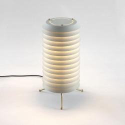 Maija 30 Lampada da terra LED 24W - Paralume metálica bianca