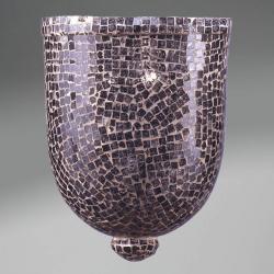 Acessorio abajur mosaico Vidro Preto Grande