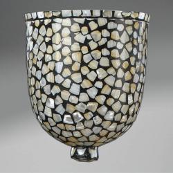 Acessorio abajur mosaico Vidro prata Grande