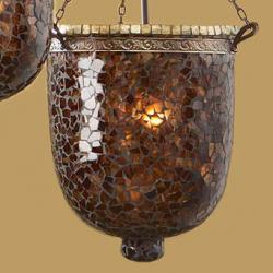 Accessory lampshade mosaic Glass Brown/Oro Large