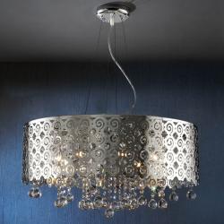 Volterra Pendant Lamp 8L bright chrome/Glass Asfour