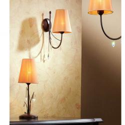 Alanis Table Lamp 1L oxide forge + lampshade Tostado
