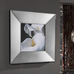 marco espejo con Lmina Fotogrfica Calas 50x50