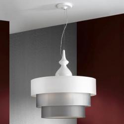 Sophia Pendant Lamp 3L white + lampshade 3 floors