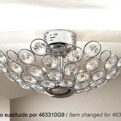 Luppo ceiling lamp 6L G4 Chrome Glass facetado