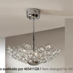 Luppo ceiling lamp 6L G4 Extensible Chrome Glass facetado