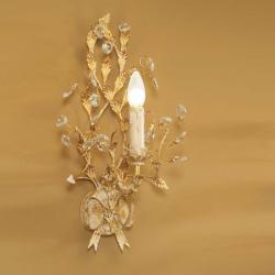 Verdi Wall Lamp Florentino 1L E14 LED 4W without lampshade Ivory Gold