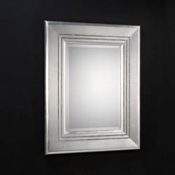 Luxury espelho retangular Pequeno Folha de prata
