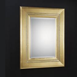 Luxury espelho retangular Pequeno Folha de ouro