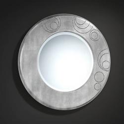 Luxury specchio Rotonda Foglia di argento