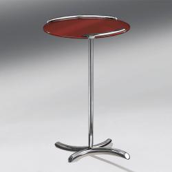 Snack small table auxiliaryy bright chrome + Glass Granate