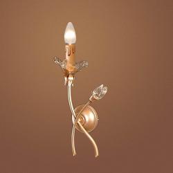 Rebeca Wall Lamp 2L left Gold Polichromed/Glass Murano ámbar