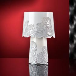 Roses Lampe de table ø24cm E27 Laqué blanc Brillo