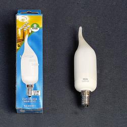 Fluorescent energy saving light bulb opal E14 candle Flama 11W 3000Kº