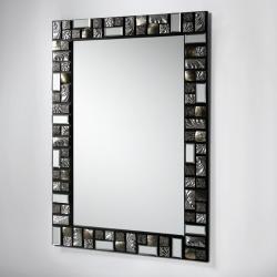 Mosaic specchio 120X80 Nero/Argento