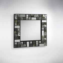 Mosaic spiegel 60X60 Schwarz/Silber