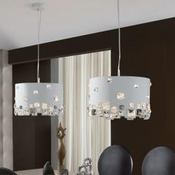 Mitra Pendant Lamp 3L Round white
