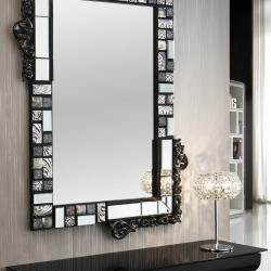 Mosaic miroir GRD Mosaic Noir/Argent