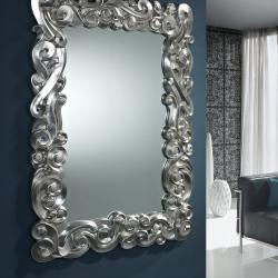 Majestic rechteckiger spiegel Silber