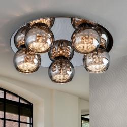 Arián ceiling lamp Round brillo 5L G9 LED 4W Mirrored glass