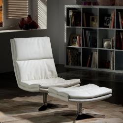Atlanta fauteuil 84x62cm - Ecopiel blanc