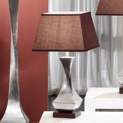 Deco Table Lamp Silver with lampshade