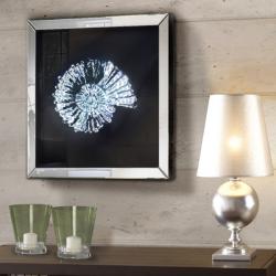 Fosil Cuadro espejo 60x60cm Cristal transparente lacado