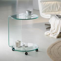 Glass table auxiliaire tour 60x45cm - Transparent