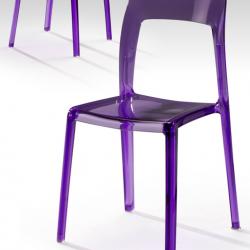 Lina silla púrpura Transparente 84x46cm