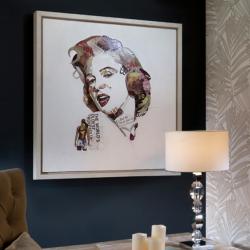 Marilyn Collage mit Rahmen 88x88cm