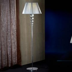 Mercury Floor Lamp 165x46cm 1xE27 LED 10W - Chrome lampshade Silver