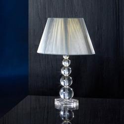 Mercury Table Lamp Large 1xE27 LED 10W 39x25cm - Chrome lampshade Silver