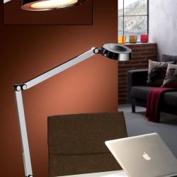 Naria Lampe de table de estudio 68x67cm LED 10W dimmable - Chrome et Noir