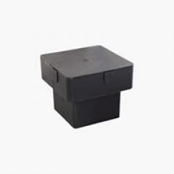 Microzip (Accessory) Inox box square ø124mm Black