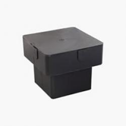 Minizip (Zubehörteil) Inox box quadrat ø165mm Schwarz
