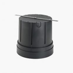 Zip (Zubehörteil) Inox Kit für instalación zu Dach von cemento box runde Schwarz