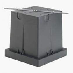 Megazip (Accessory) Inox Kit for instalación to Ceiling of cemento box square Black