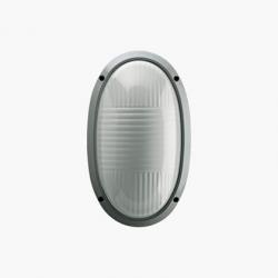 Vedo Wall Lamp oval with visera up down Tc-d 18w Grey Aluminium