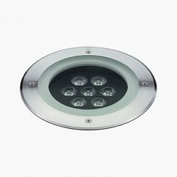 Megazip Recessed suelo Round 7 Accent LED 6000k 17,5w 230v 7ú Stainless Steel