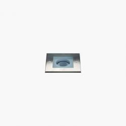 Microzip Recessed suelo Square 1 Accent LED 3200k 1w 230v Stainless Steel