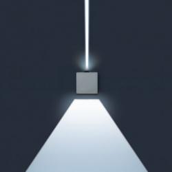 Minilift Wall Lamp LED 2x1 Accent LED 6000k 2,5w 1 beam estrecho 1 beam wide Grey Aluminium