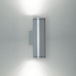 Minislot Wall Lamp Round Up down 2 X Tc-tel 18w Grey Aluminium